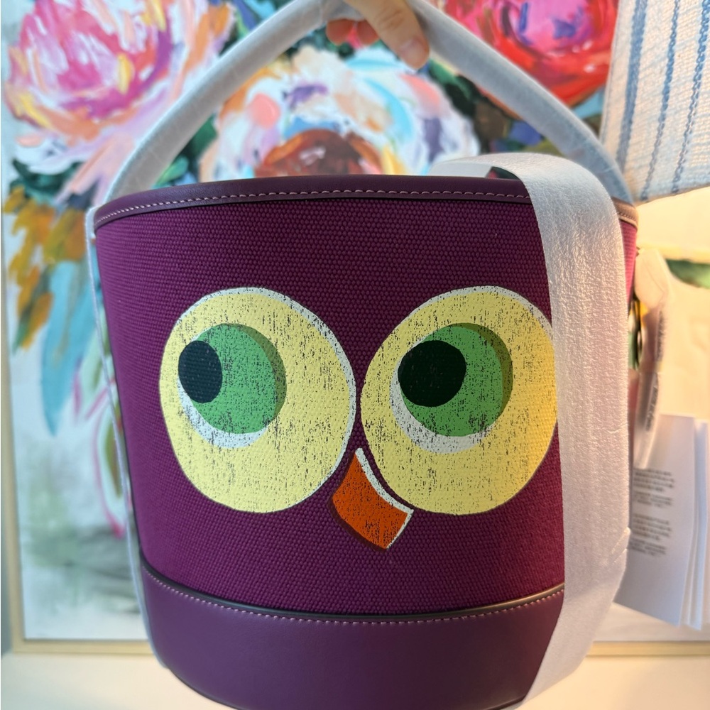 Coach CCE03 Trick Or Treat Owl Halloween Bucket Plum Regenerative Dust Bag